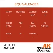 Matt Red 17ml - AK Interactive AK11092