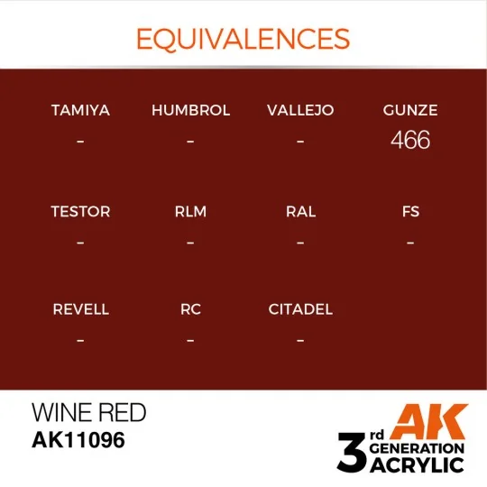 Wine Red 17ml - AK Interactive AK11096 Wine Red 17ml - AK Interactive AK11096