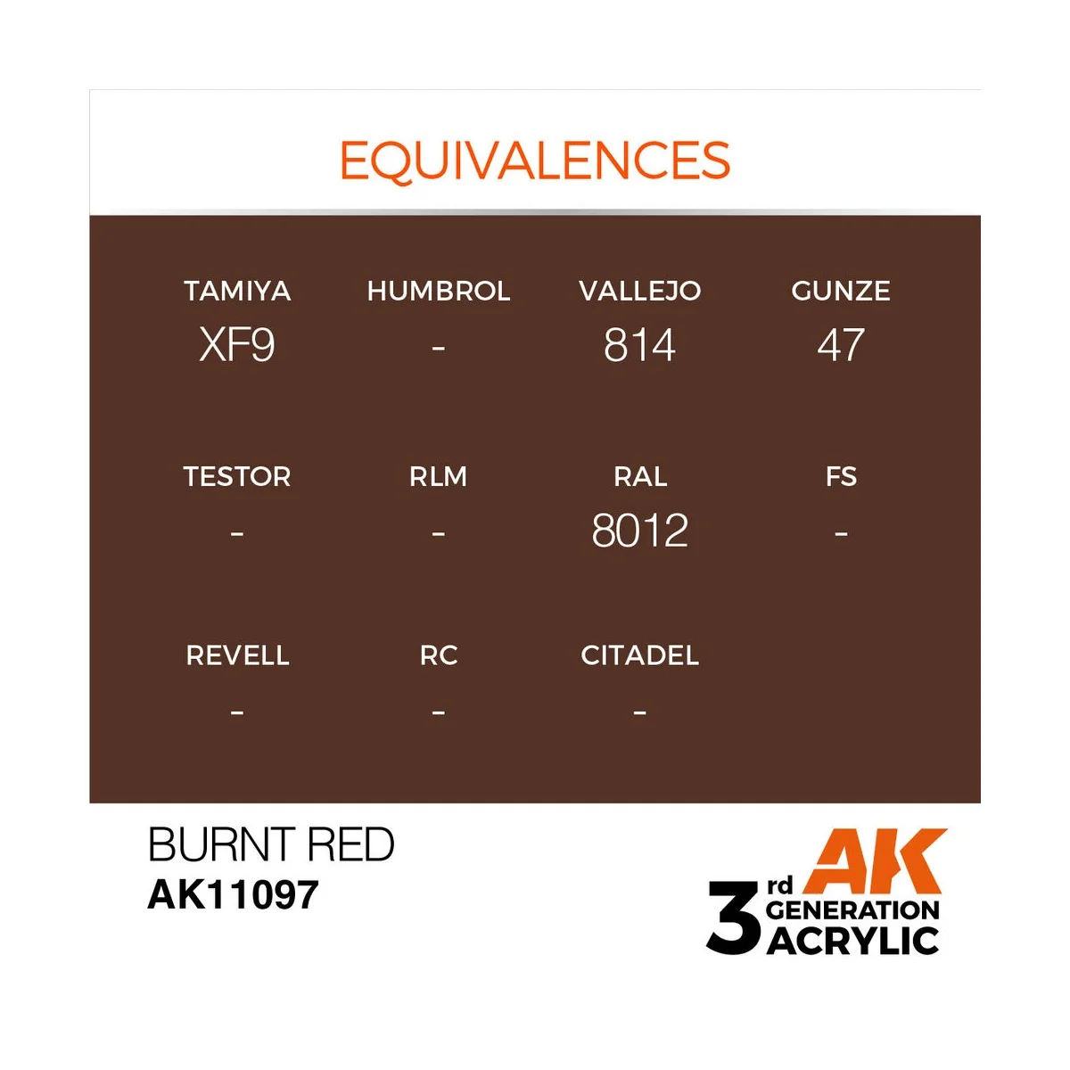 Burnt Red 17ml - AK Interactive AK11097