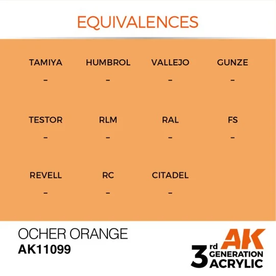 Ocher Orange 17ml - AK Interactive AK11099 Ocher Orange 17ml - AK Interactive AK11099
