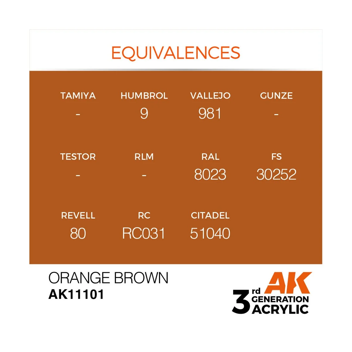 Orange Brown 17ml - AK Interactive AK11101