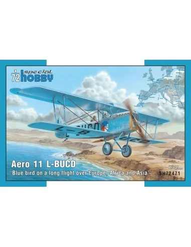 Blue bird on a long flyight over Europe, Africa and Asia (Aero 11 L...