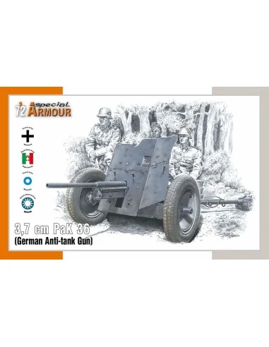 3, 7 cm PaK 36 German Anti-tank Gun, 1/72 - Special Hobby 100-SA72024