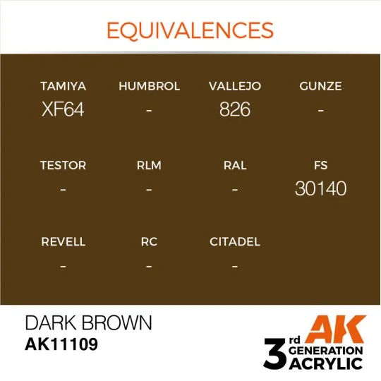 Dark Brown 17ml - AK Interactive AK11109 Dark Brown 17ml - AK Interactive AK11109