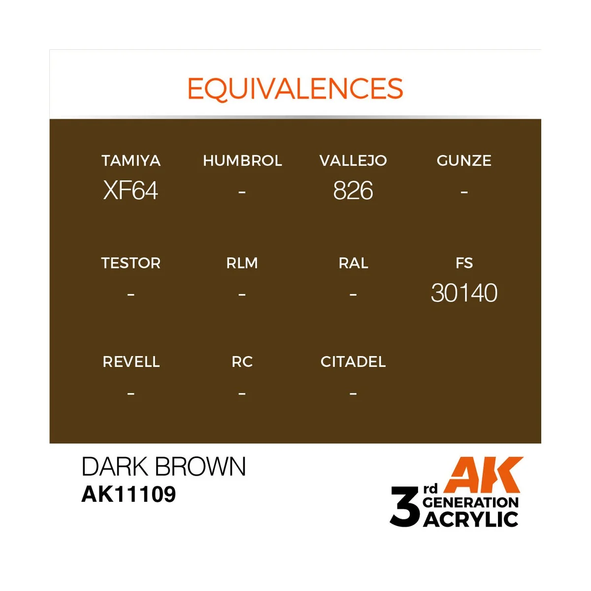 Dark Brown 17ml - AK Interactive AK11109 Dark Brown 17ml - AK Interactive AK11109