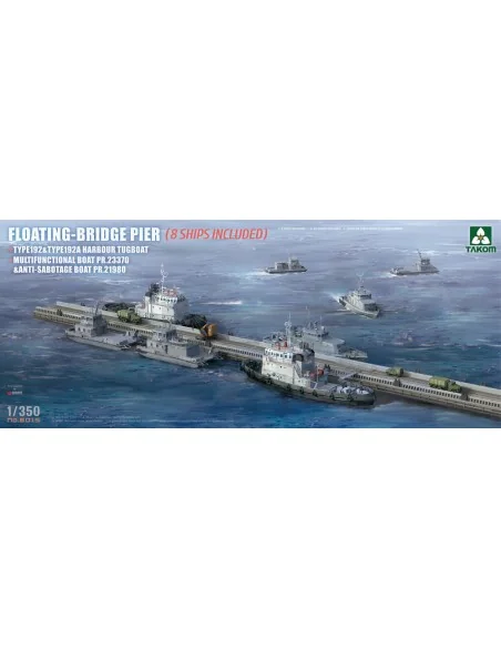 Floating-Bridge Pier (8 Ships Included), 1/350 - Takom TAK6015