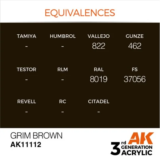 Grim Brown 17ml - AK Interactive AK11112