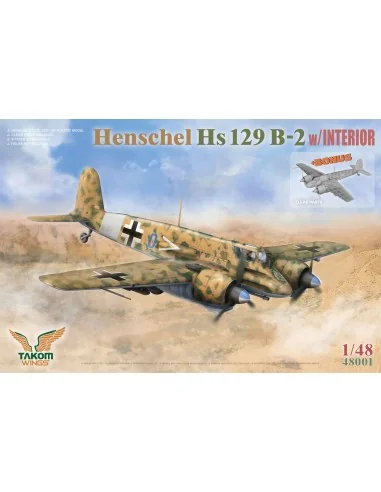 Henschel Hs 129 B-2 w/INTERIOR + BONUS (CLEAR PARTS), 1/48 - Takom ...