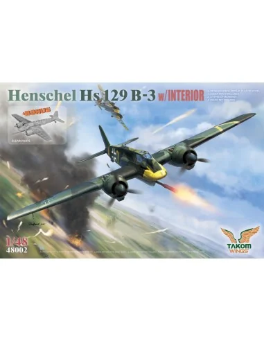 Henschel Hs 129 B-3 w/INTERIOR + BONUS (CLEAR PARTS), 1/48 - Takom ...