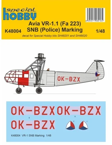 [NO_DESC] VR-1 SNB Marking Decal, 1/48 - Special Hobby 100-K48004