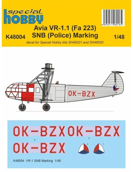 [NO_DESC] VR-1 SNB Marking Decal, 1/48 - Special Hobby 100-K48004