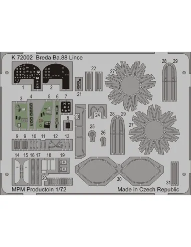 Breda Ba.88 Lince for MPM 72538, 1/72 - MPM 100-K72002