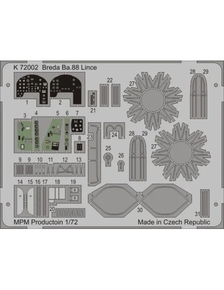 Breda Ba.88 Lince for MPM 72538, 1/72 - MPM 100-K72002