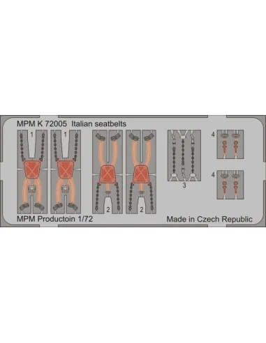 [NO_DESC] Italian seatbelts, 1/72 - MPM 100-K72005