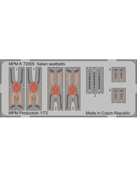 Italian seatbelts, 1/72 - MPM 100-K72005