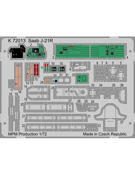 SAAB J/A-21R, 1/72 - MPM 100-K72013