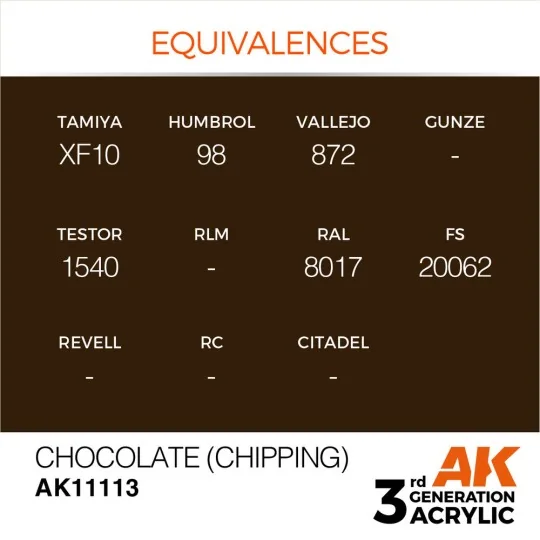 Chocolate (Chipping) 17ml - AK Interactive AK11113