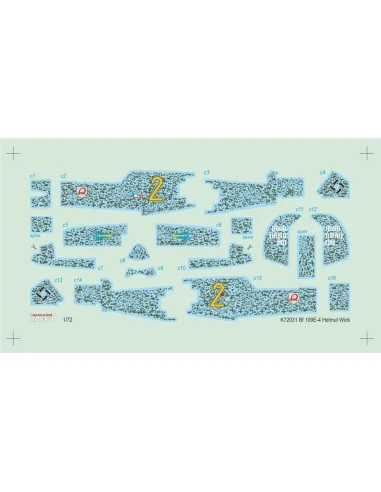 Bf 109E-4 German Ace H. Wick Decal Motley Camo, 1/72 - MPM 100-K72031