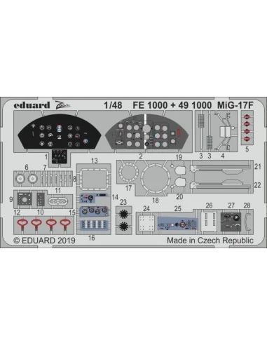 MiG-17F for Hobby Boss, 1/48 - Eduard Accessories FE1000