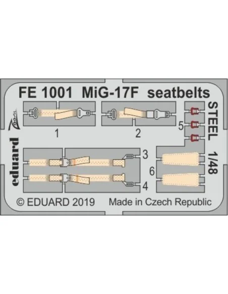 MiG-17F seatbelts STEEL for Hobby Boss, 1/48 - Eduard Accessories F...