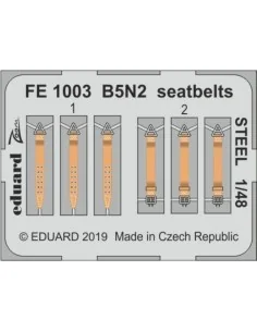 B5N2 seatbelts STEEL for Hasegawa, 1/48 - Eduard Accessories FE1003