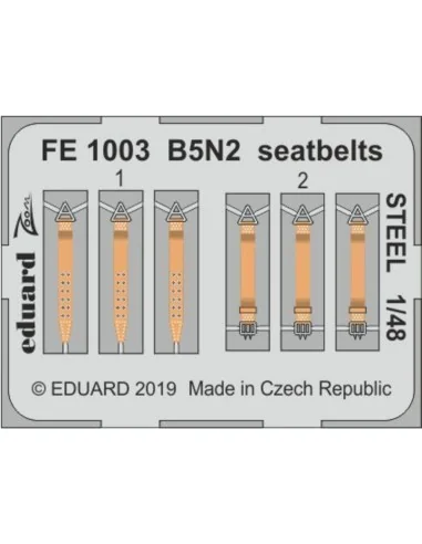 B5N2 seatbelts STEEL for Hasegawa, 1/48 - Eduard Accessories FE1003