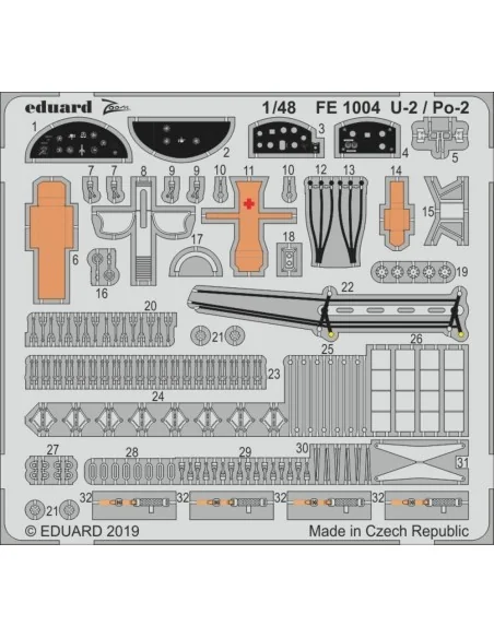 U-2 / Po-2 for ICM, 1/48 - Eduard Accessories FE1004