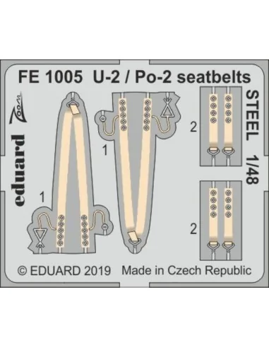 [NO_DESC] U-2 / Po-2 seatbelts STEEL for ICM, 1/48 - Eduard Accesso...