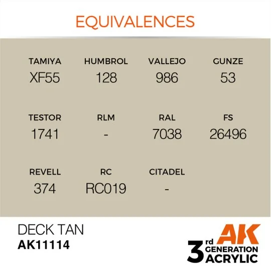 Deck Tan 17ml - AK Interactive AK11114 Deck Tan 17ml - AK Interactive AK11114