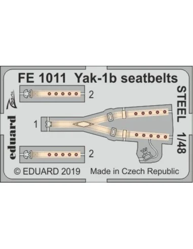 Yak-1b seatbelts STEEL for Zvezda, 1/48 - Eduard Accessories FE1011
