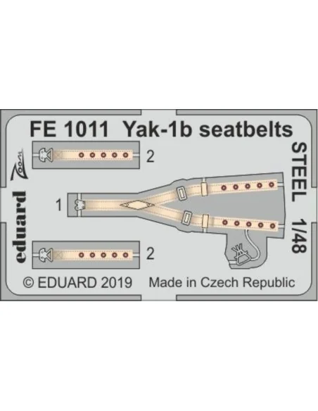 Yak-1b seatbelts STEEL for Zvezda, 1/48 - Eduard Accessories FE1011