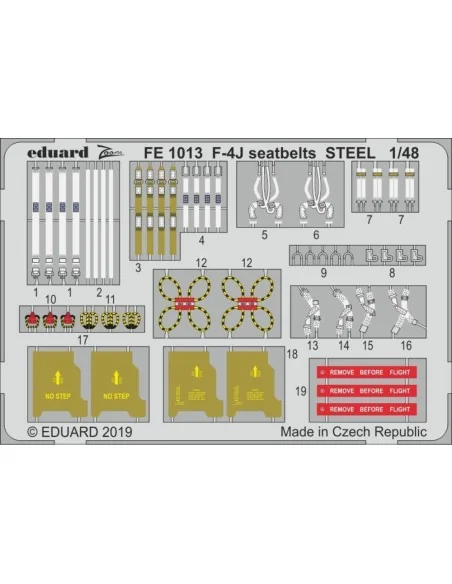 [NO_DESC] F-4J seatbelts STEEL for Academy, 1/48 - Eduard Accessori...