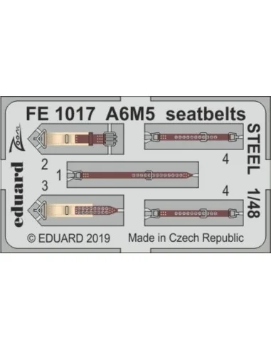 [NO_DESC] A6M5 seatbelts STEEL for Tamiya, 1/48 - Eduard Accessorie...