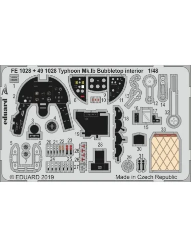 Typhoon Mk.Ib Bubbletop for Hasegawa/Italeri, 1/48 - Eduard Accesso...