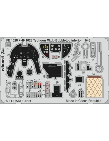 Typhoon Mk.Ib Bubbletop for Hasegawa/Italeri, 1/48 - Eduard Accesso...