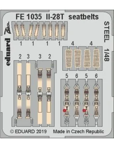 Il-28T seatbelts STEEL for Bobcat, 1/48 - Eduard Accessories FE1035