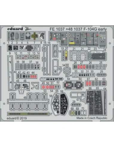 [NO_DESC] F-104G early for Kinetic, 1/48 - Eduard Accessories FE1037