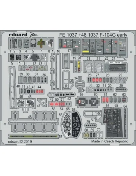 [NO_DESC] F-104G early for Kinetic, 1/48 - Eduard Accessories FE1037