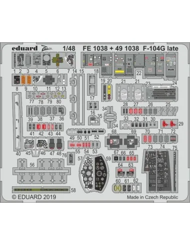 F-104G late for Kinetic, 1/48 - Eduard Accessories FE1038