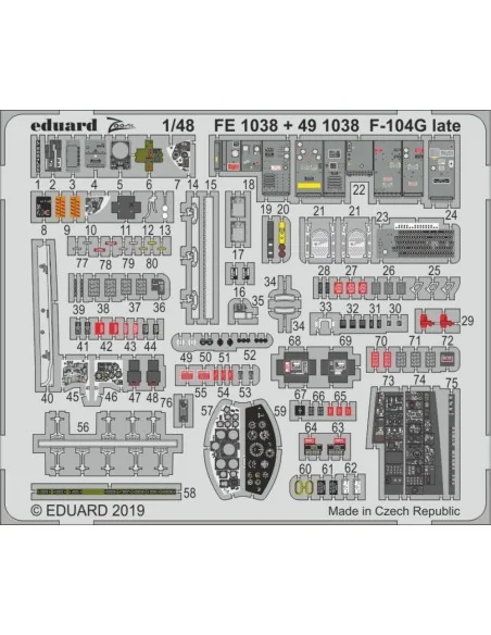 F-104G late for Kinetic, 1/48 - Eduard Accessories FE1038