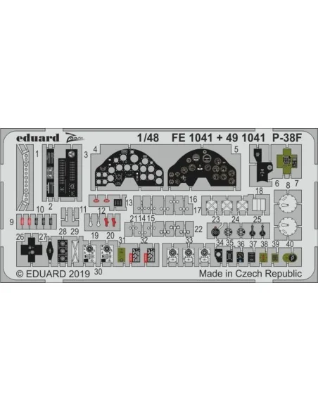 P-38F for Tamiya, 1/48 - Eduard Accessories FE1041