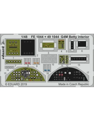 G4M Betty interior for Tamiya, 1/48 - Eduard Accessories FE1044