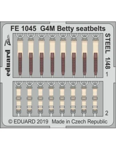 G4M Betty seatbelts STEEL for Tamiya, 1/48 - Eduard Accessories FE1045