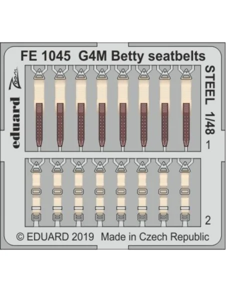 G4M Betty seatbelts STEEL for Tamiya, 1/48 - Eduard Accessories FE1045
