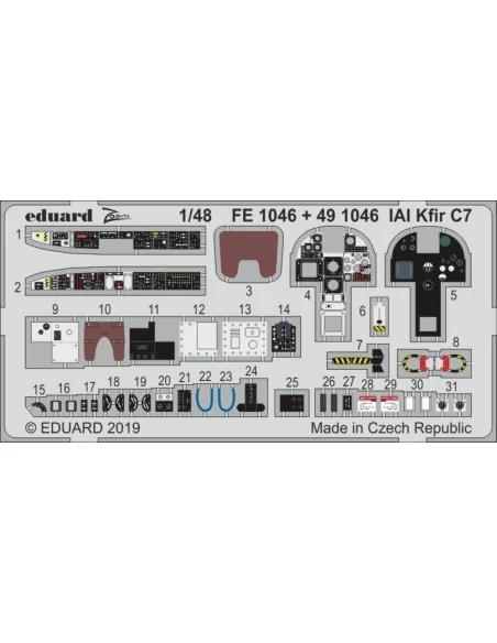 IAI Kfir C7 for AMK, 1/48 - Eduard Accessories FE1046