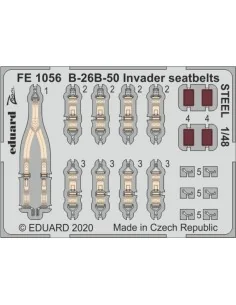 B-26B-50 Invader seatbelts STEEL for ICM, 1/48 - Eduard Accessories...