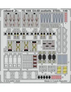 EA-6B seatbelts STEEL for Kinetic, 1/48 - Eduard Accessories FE1088