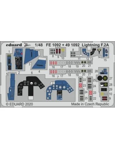 Lightning F.2A for Airfix, 1/48 - Eduard Accessories FE1092