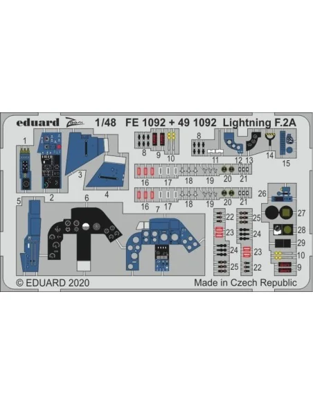 Lightning F.2A for Airfix, 1/48 - Eduard Accessories FE1092