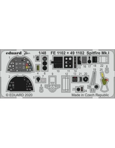 [NO_DESC] Spitfire Mk.I for Airfix, 1/48 - Eduard Accessories FE1102